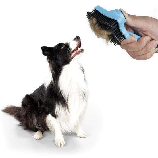 OLLEVRA Evcil Hayvan Kedi Köpek Tüy Toplayıcı Otomatik Tuşlu Pet Tarak - Görsel 4