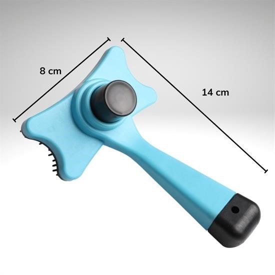 OLLEVRA Evcil Hayvan Kedi Köpek Tüy Toplayıcı Otomatik Tuşlu Pet Tarak - Görsel 5